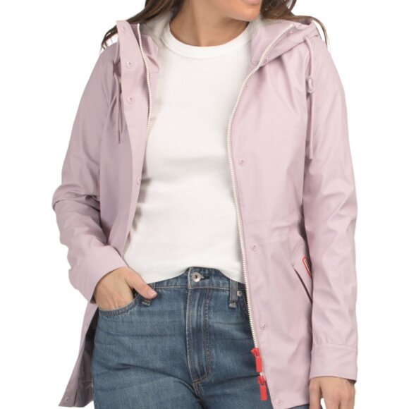 NEW HUNTER Acacia Rubberized Rain Jacket in Rose for women 1225 8m4 - Picture 3 of 5
